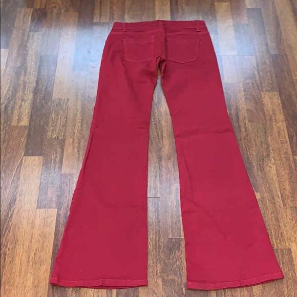 Red TRF Denim Rules flair jeans - Picture 5 of 5